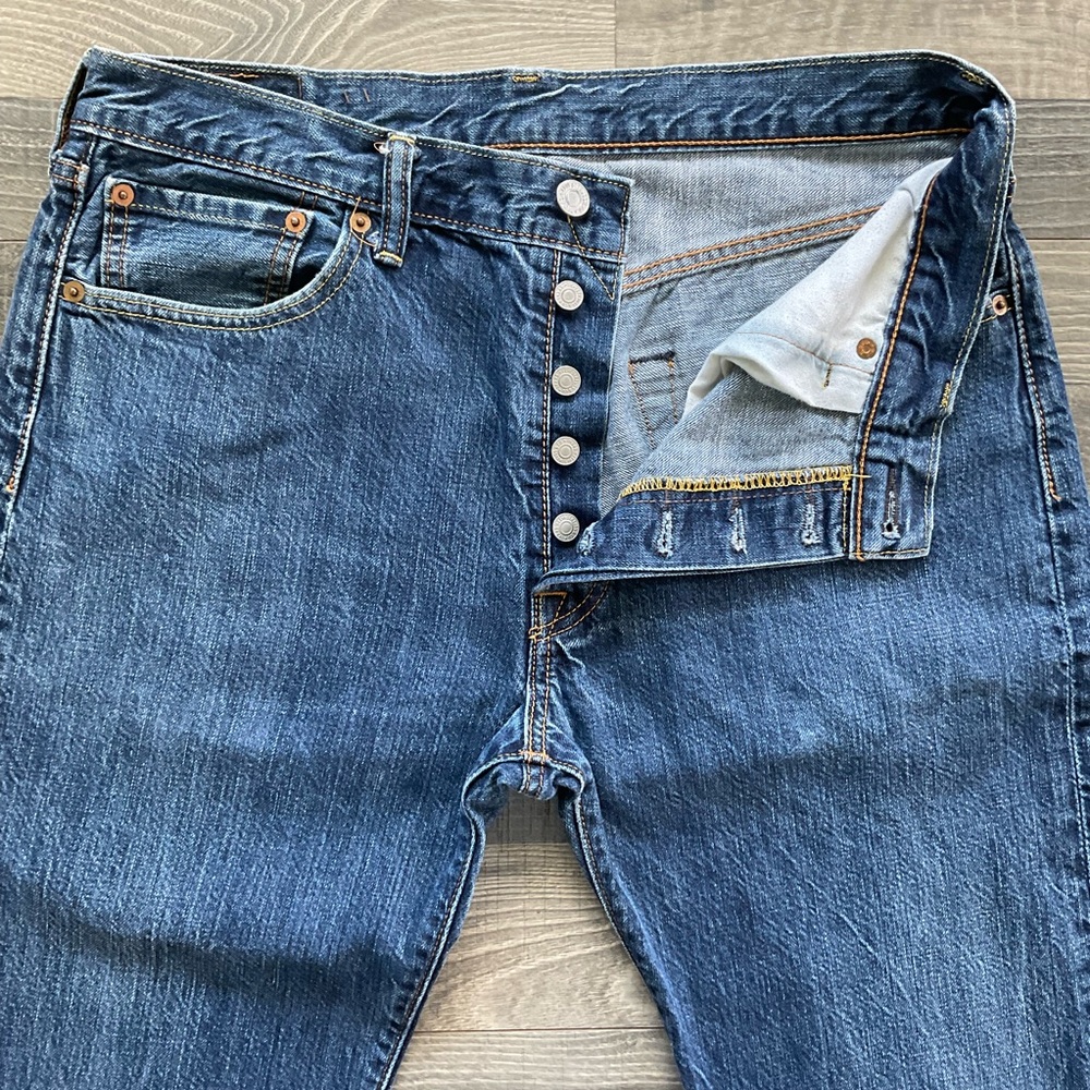 34x34 LEVI’S 501 Straight Leg Button Fly Jeans Men’s Blue 100% Cotton 00501-3269